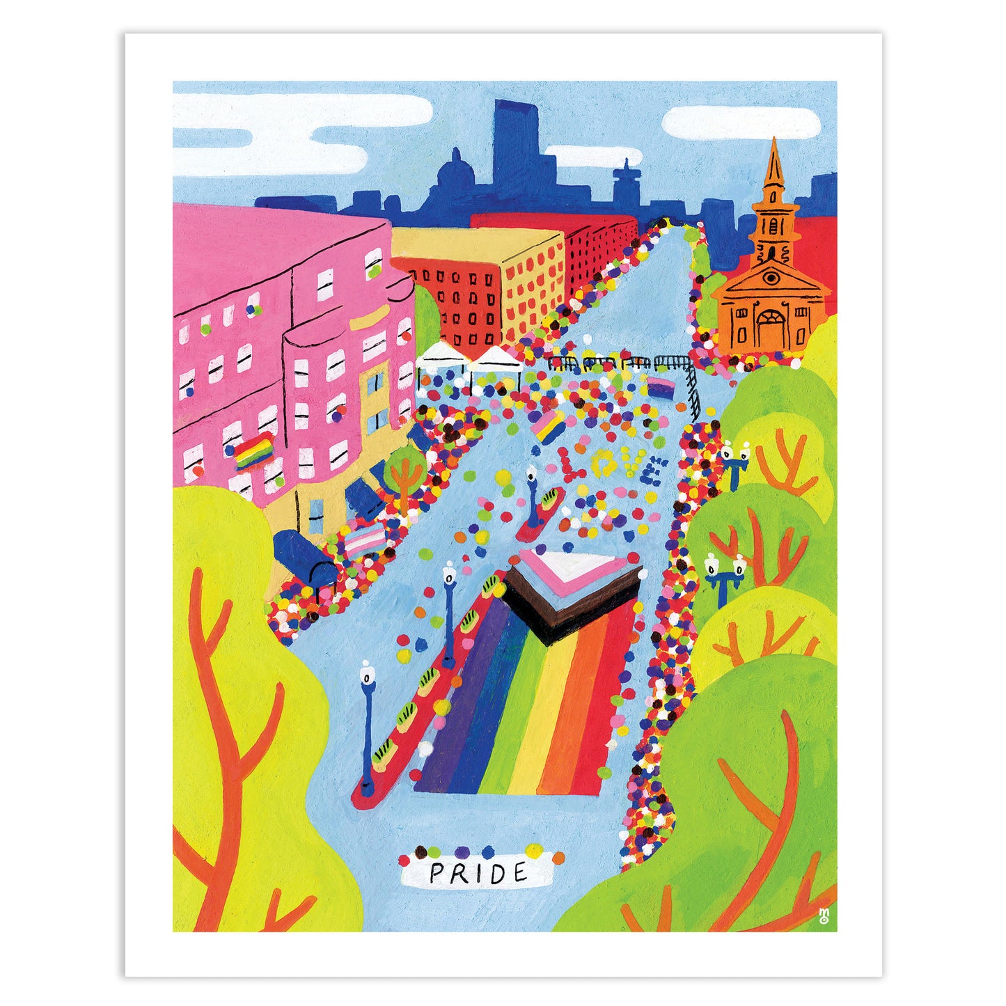 Boston Pride Progress Flag Art Print
