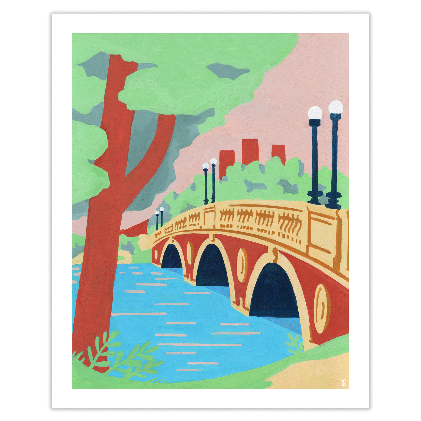 Over the Charles, Cambridge Art Print