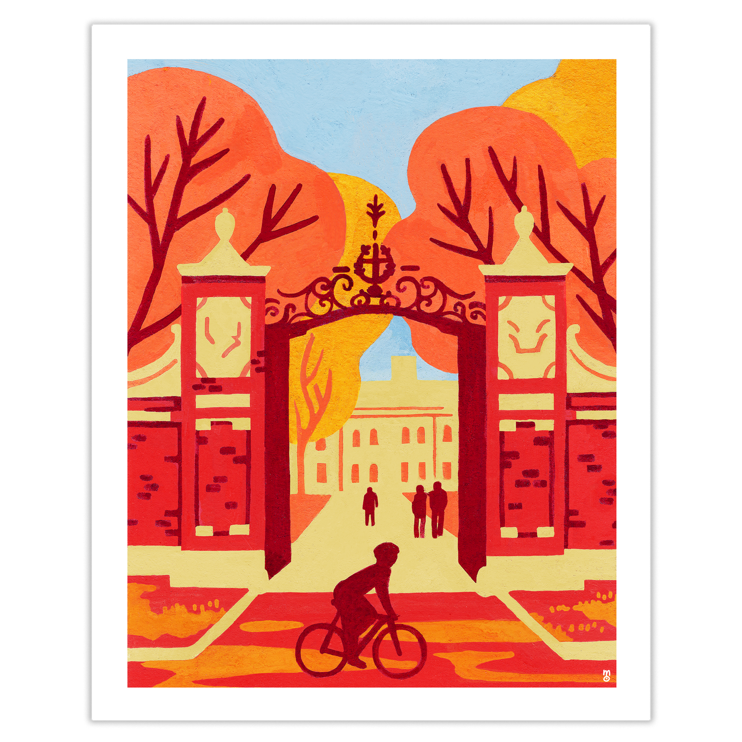 Harvard Gate in Autumn Art Print