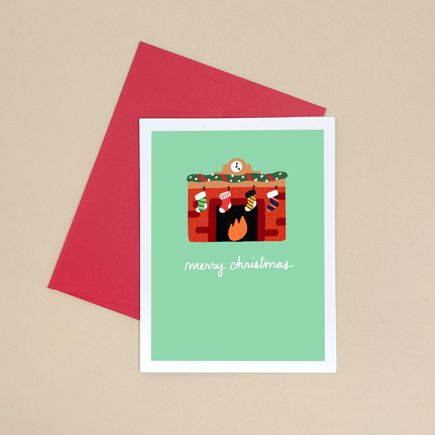 Boston Sports Stockings Holiday Card