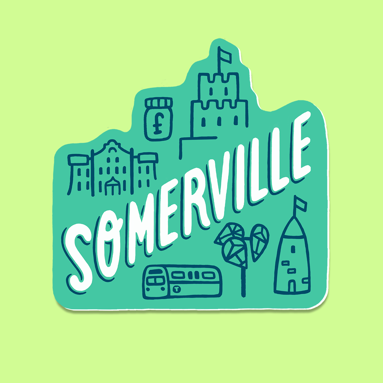 Somerville Vinyl Sticker