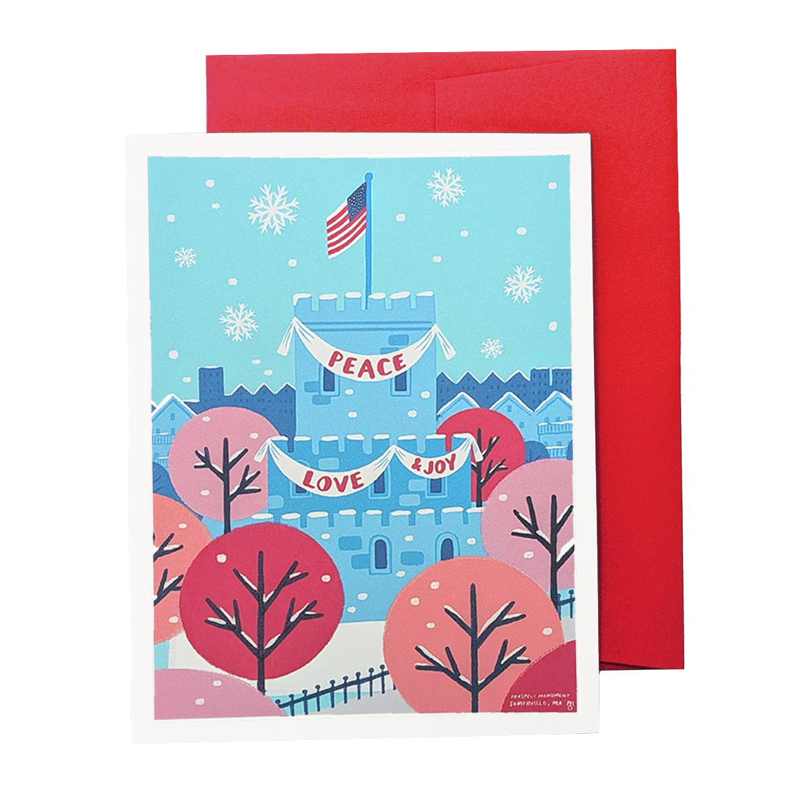 Peace, Love, and Joy Prospect Hill Somerville Holiday Card