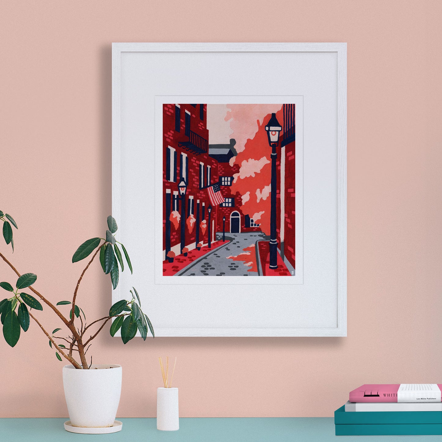 Beacon Hill Acorn Street Art Print