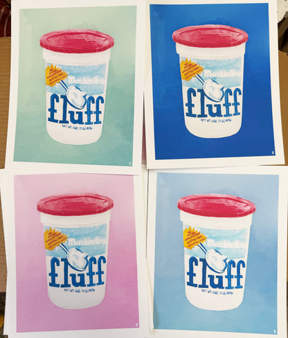 Fluff Watercolor Art Print