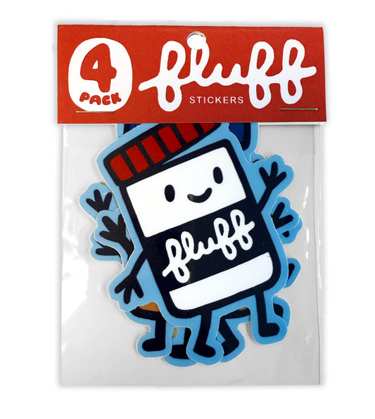 Fluff Fest Friends 4 Pack Stickers