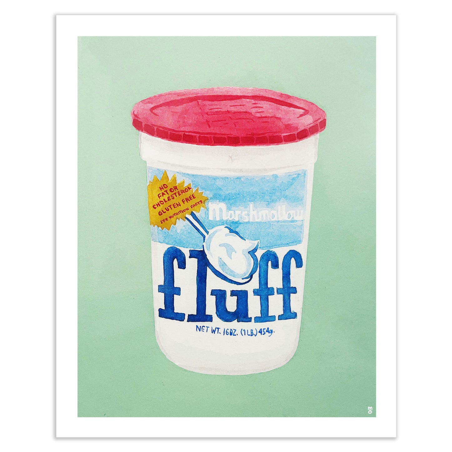 Fluff Watercolor Art Print