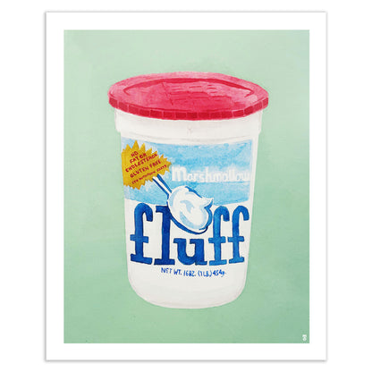 Fluff Watercolor Art Print