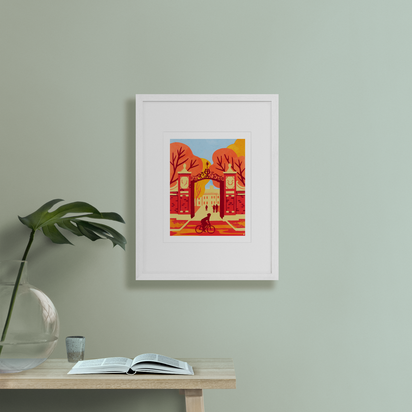 Harvard Gate – Autumn at Harvard Art Print