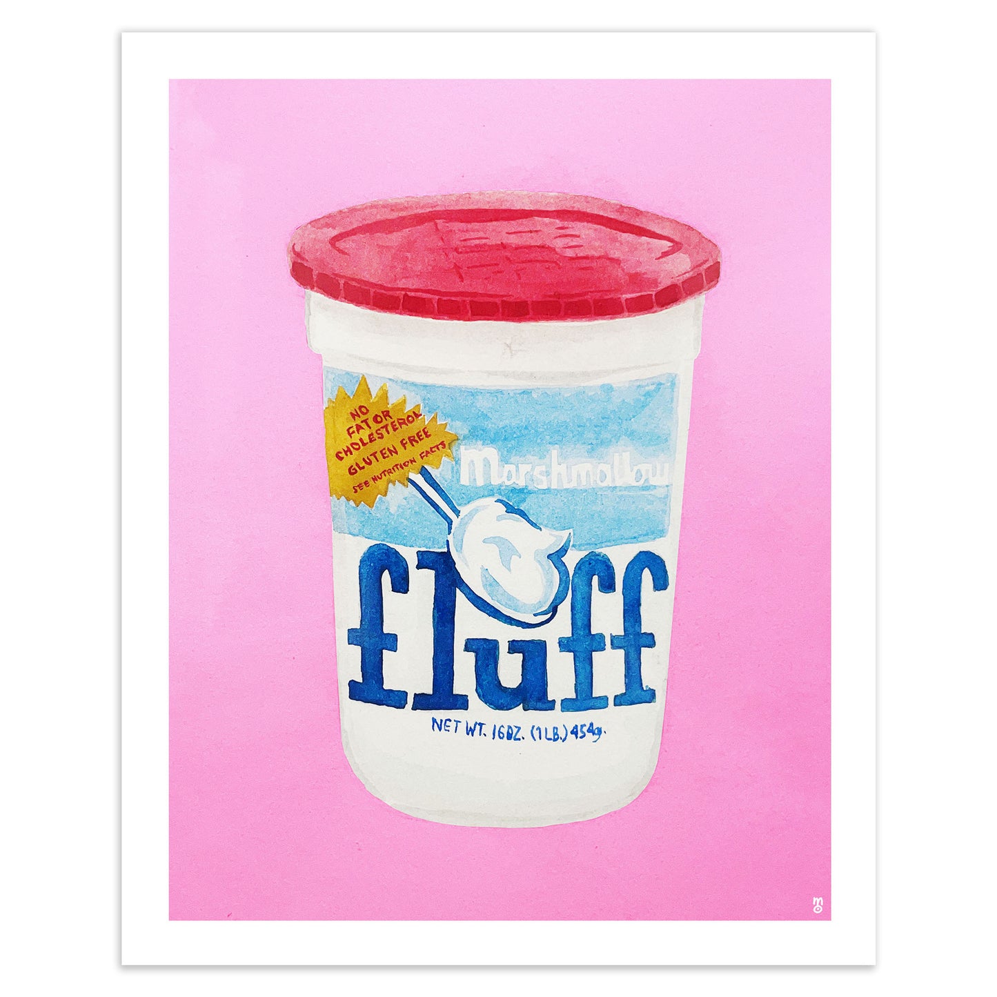 Fluff Watercolor Art Print