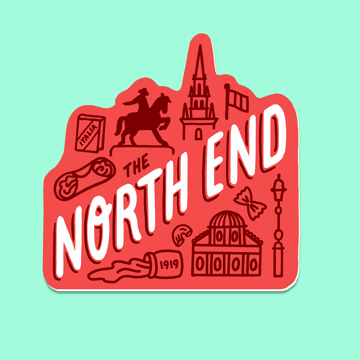 North End Vinyl Sticker