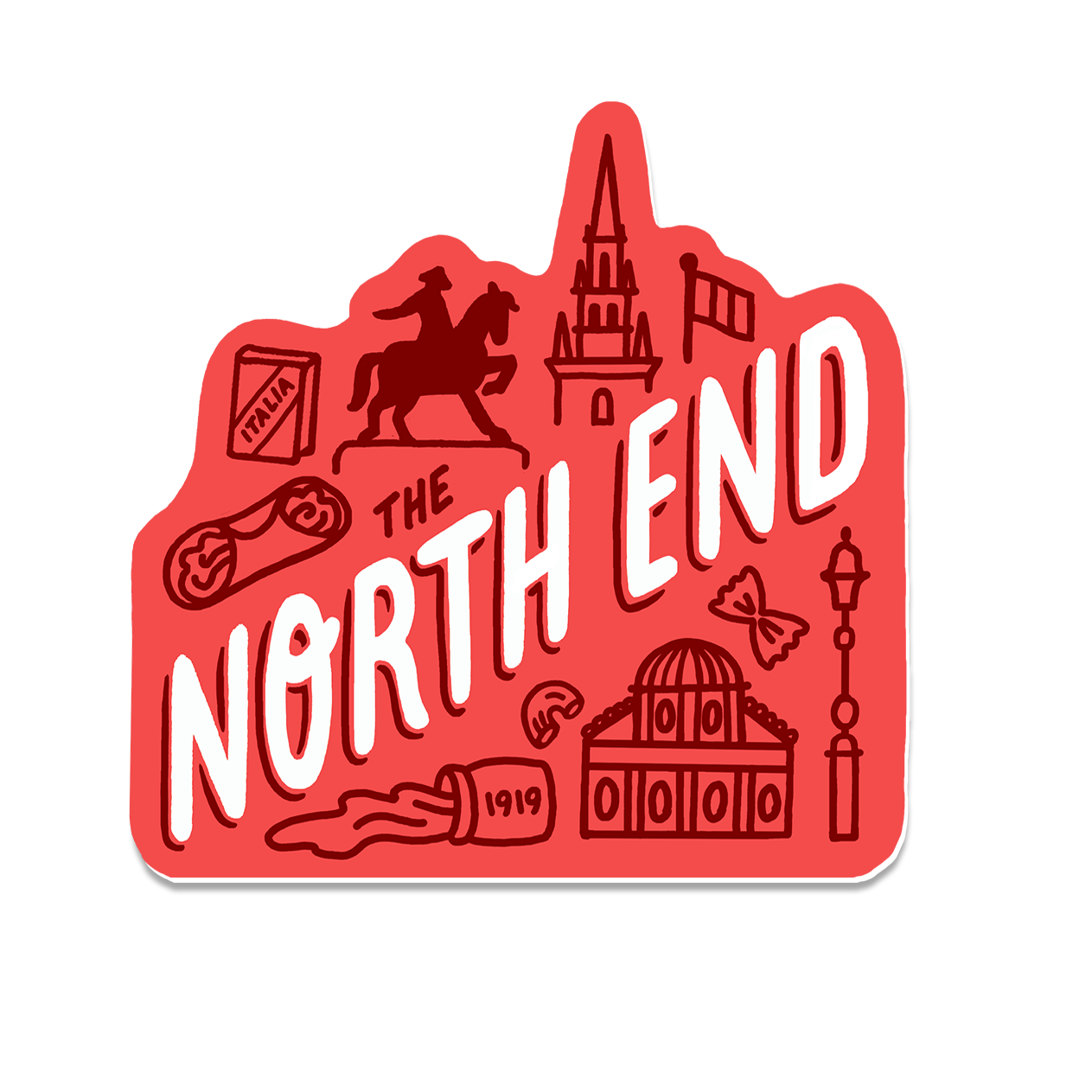 North End Vinyl Sticker