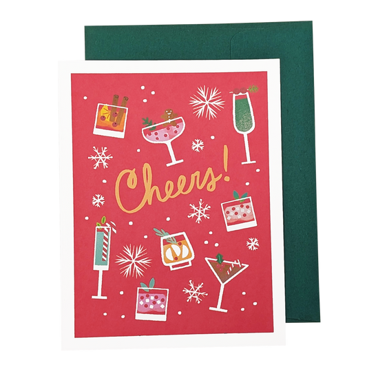 Cheers! Festive Cocktails Holiday Card