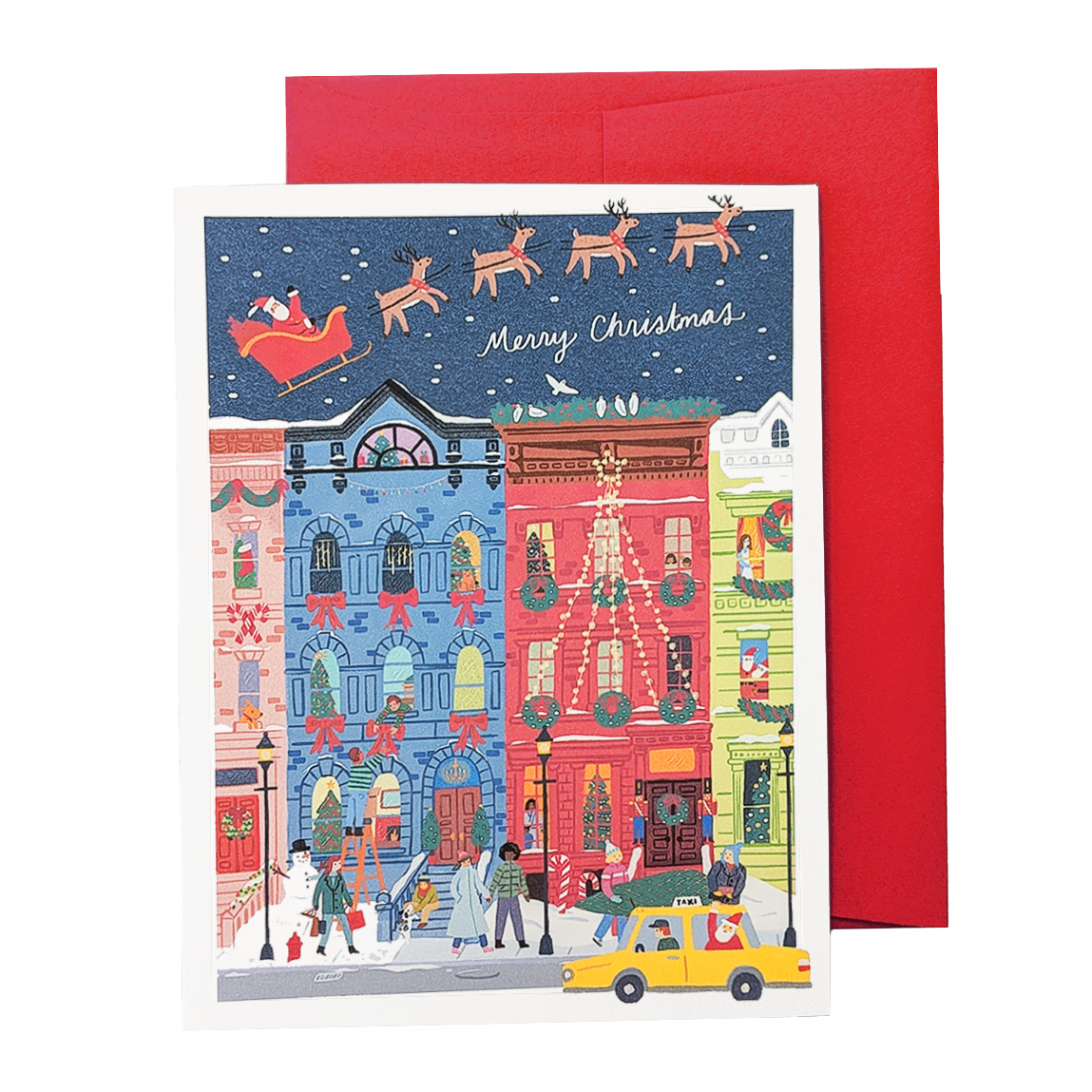 Merry Christmas City Magic Holiday Card